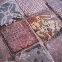 After Photo - Lead glaze medieval tiles 13th century